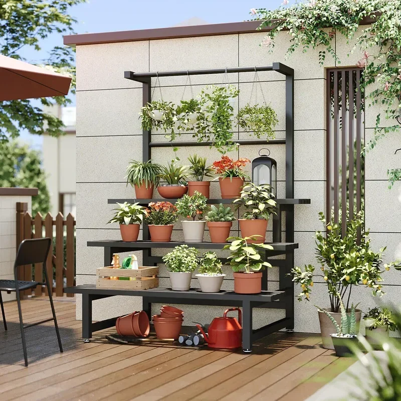 Outdoor Furniture Luxury - Estante de exhibición escalonado para plantas,