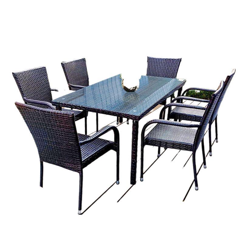 Outdoor Furniture Metal - Mesas y sillas de ratán para