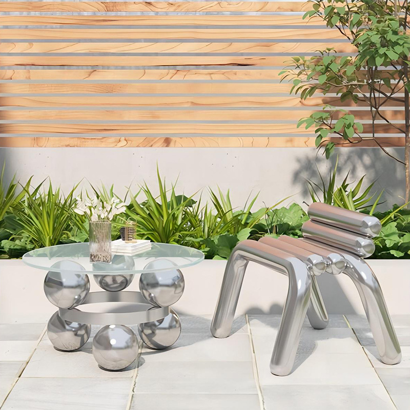 Silla de acero inoxidable, tab - Outdoor Furniture Luxury reseña y precio