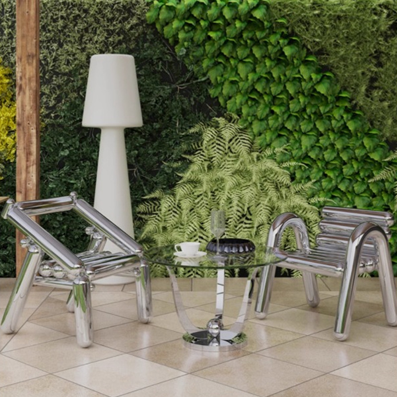Silla de acero inoxidable, tab - Outdoor Furniture Luxury reseña y precio