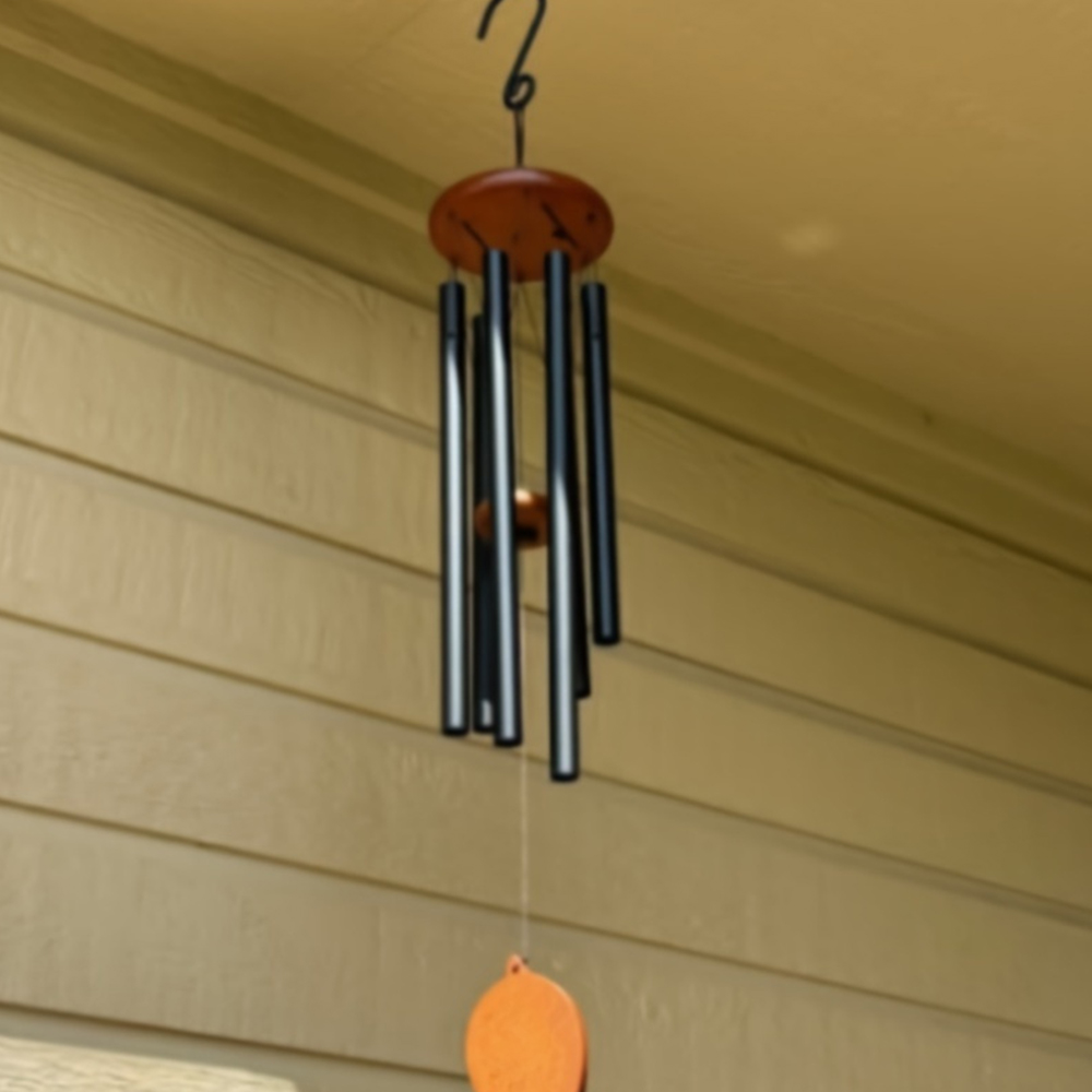 Campana de viento retro negra  - Outdoor Furniture Diy reseña y precio